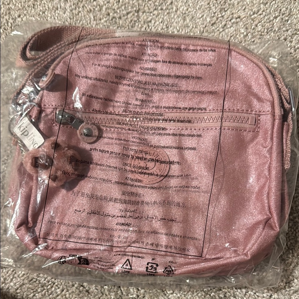 Kipling Rose Pink Crossbody Bag